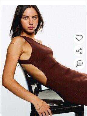 Bershka M Assimetric Mini Dress Back Strap